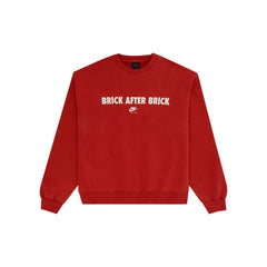 Air Jordan x Nigel Sylvester Brick After Brick Fleece Crewneck Sweatshirt Vermilion/Sail
