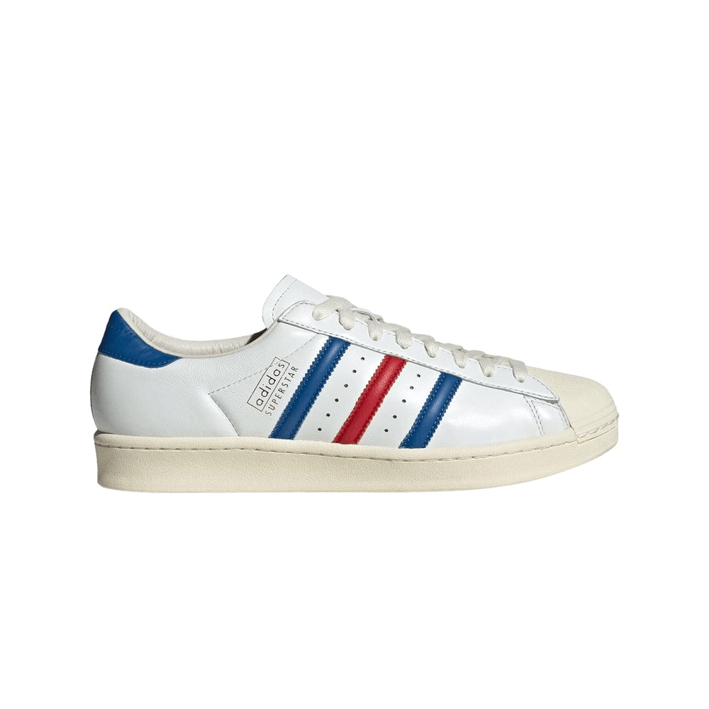 adidas Superstar Vintage Made in Germany White Blue Scarlet – pantofi, alb