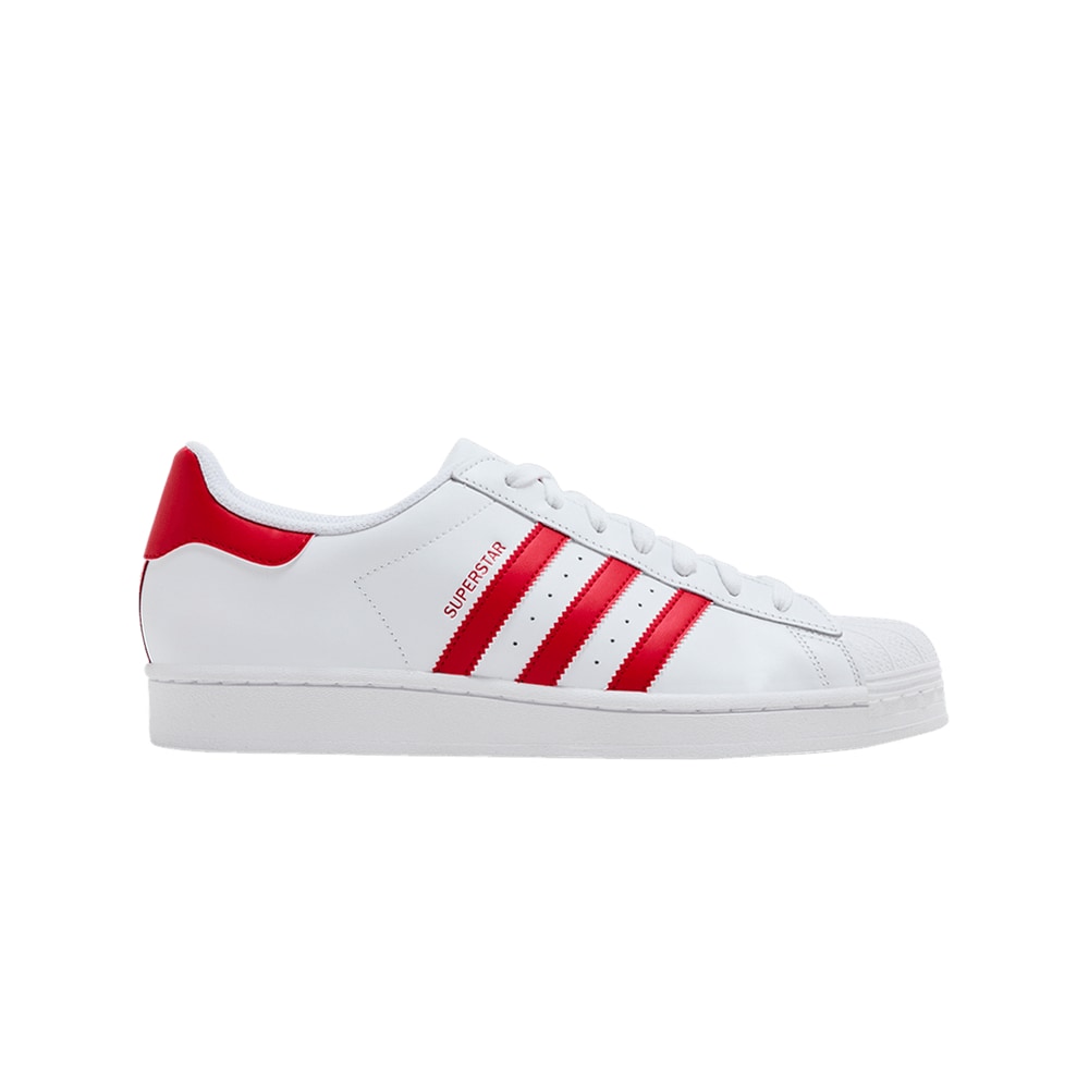 adidas Superstar Footwear White Scarlet – chaussures, rouge