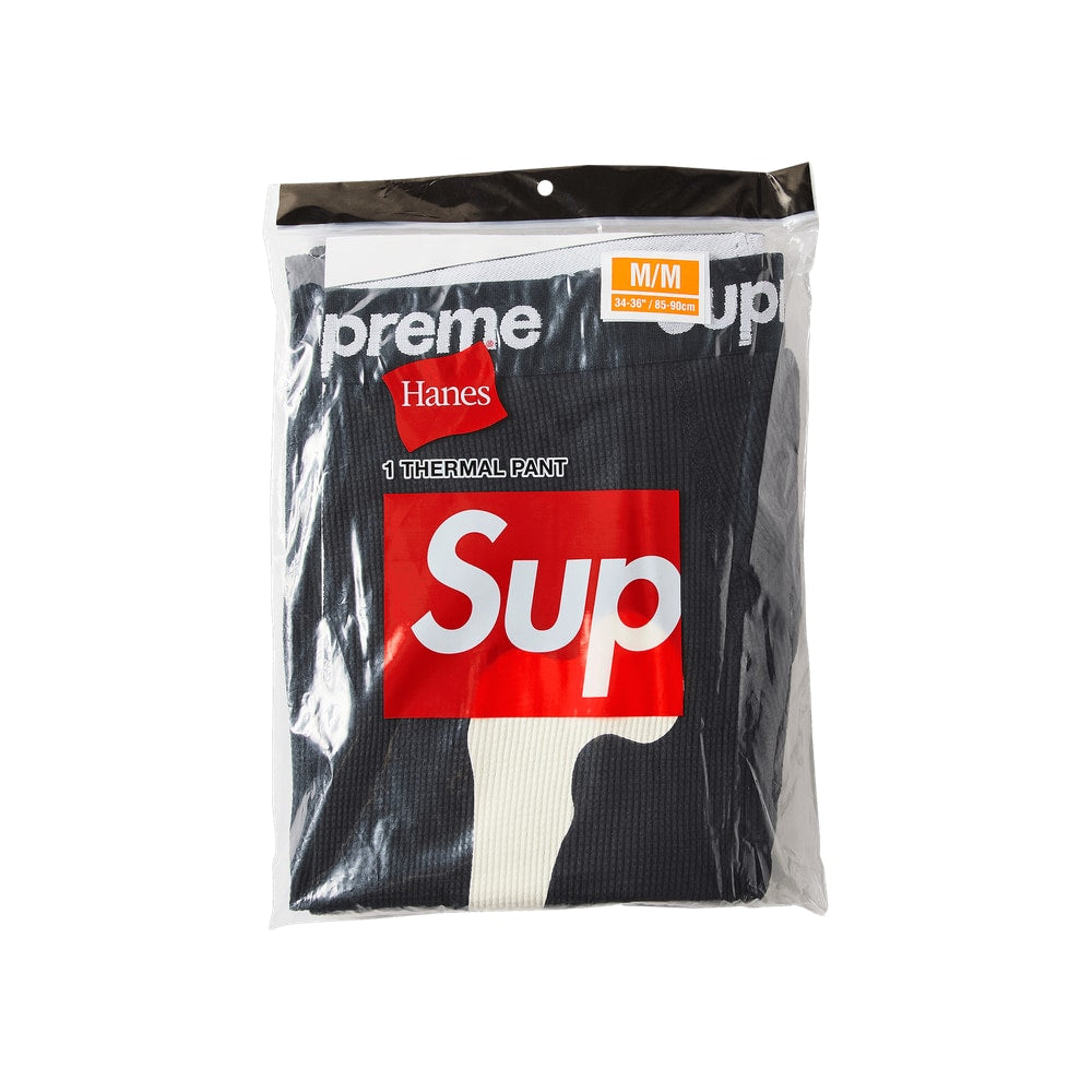 Supreme x Hanes Bones Thermal Pant (1 Pack) Black – pantaloni