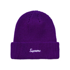 Supreme Loose Gauge Beanie Purple