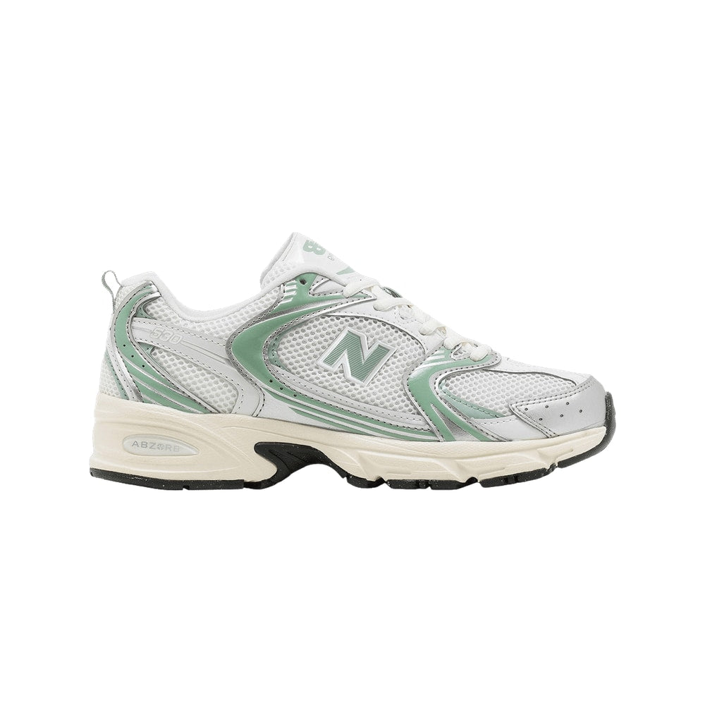 New Balance 530 Silver Metallic Mosaic Green – tenisky, stříbrná