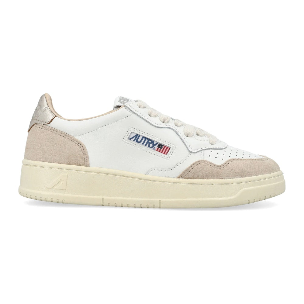 Autry Medalist Leather Low White Gold Beige (Women's) – tenisky, bílá