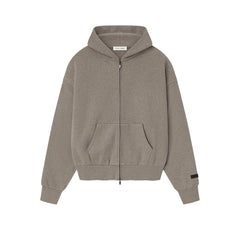Fear of God Essentials Classic Fleece Zip-Up Hoodie Homestead Heather