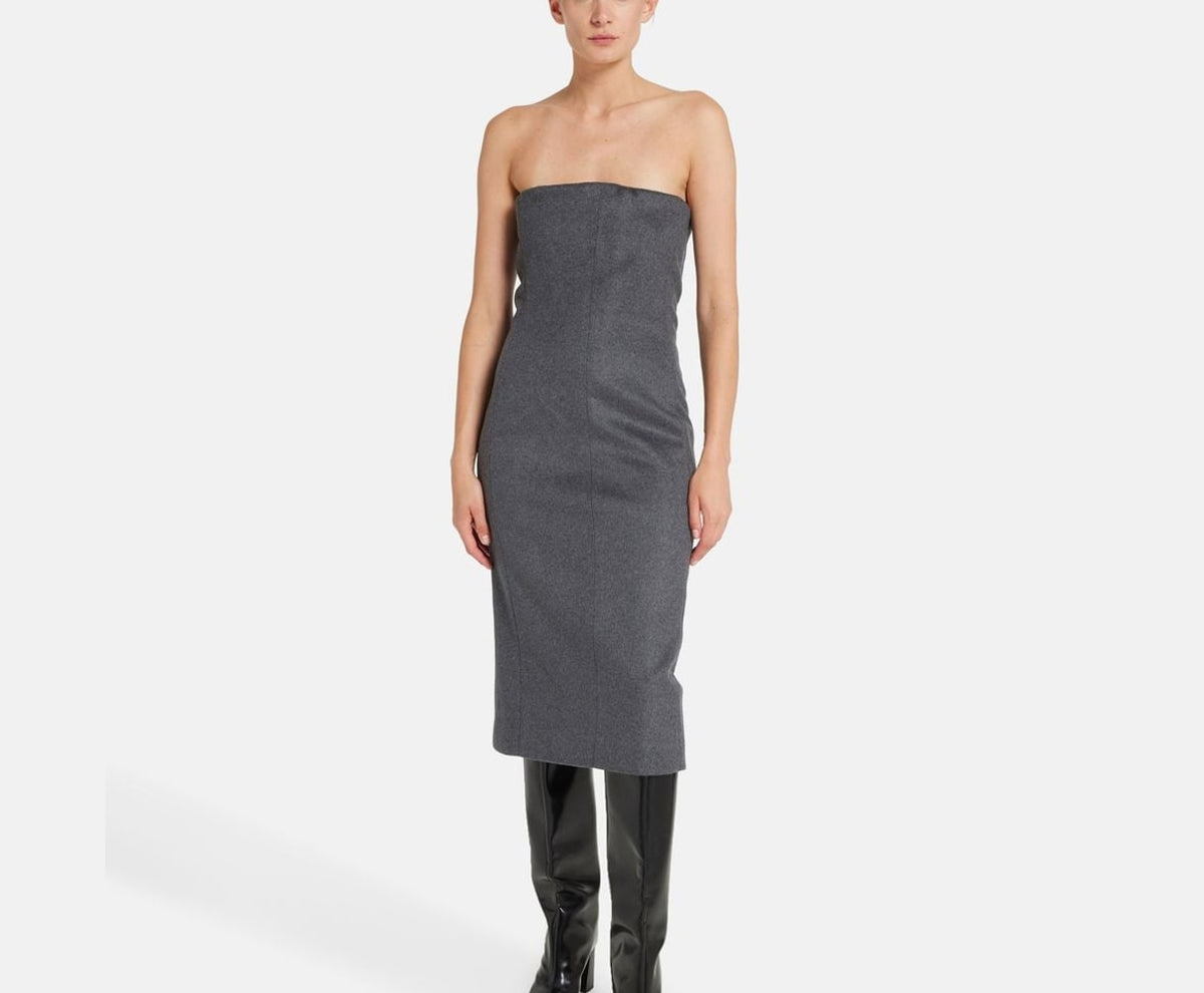 Calvin Klein Bandeau dress Grey – Bekleidung, grau