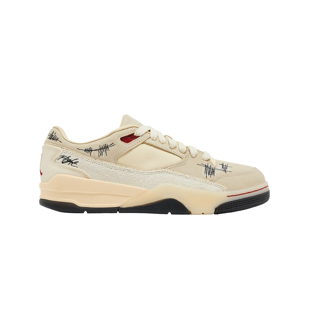 Who Decides War x Air Jordan Wmns Jordan Flight Court The World Is Your Court - Crèpe – chaussures, beige