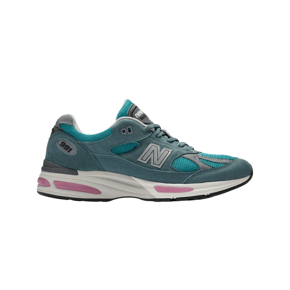 New Balance 991v2 Made In UK Porcelain Green – scarpe, blu