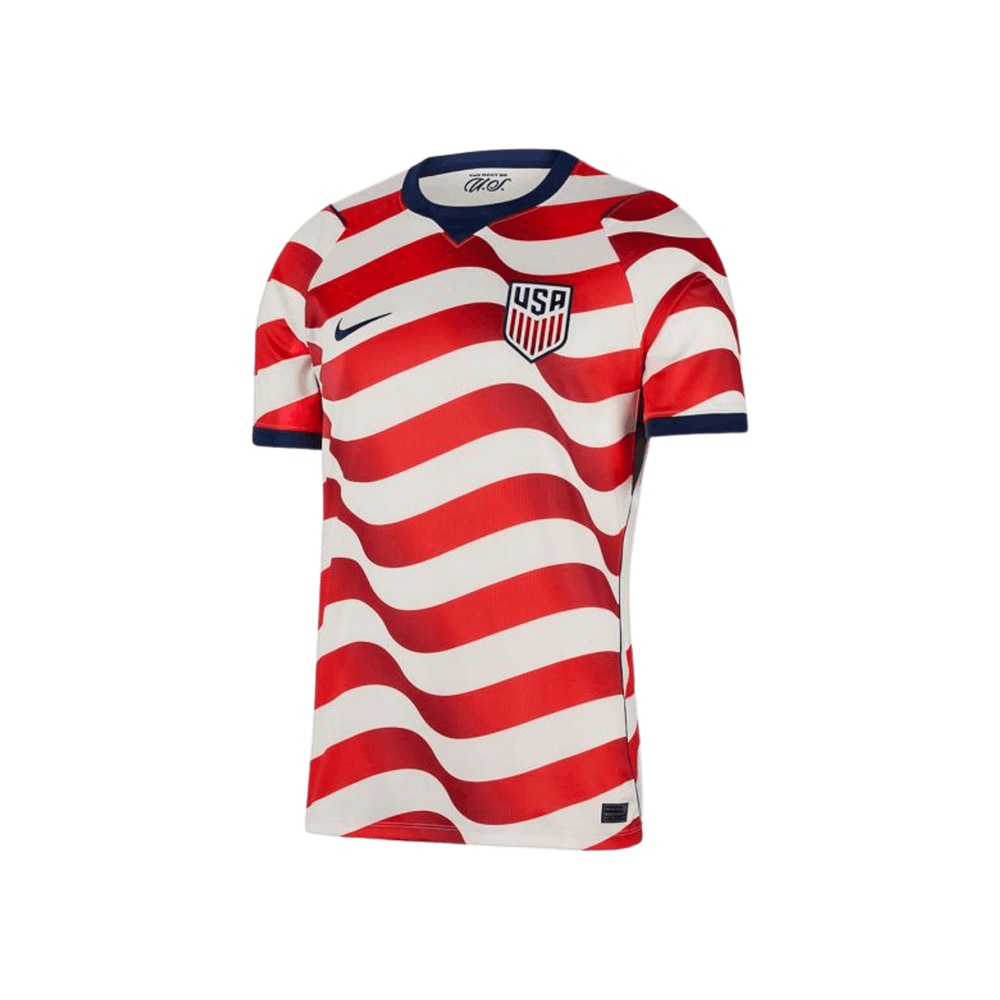 Nike Usmnt 2026 Stadium Home Sail/Midnight Navy/Midnight Navy – oblečení, červená