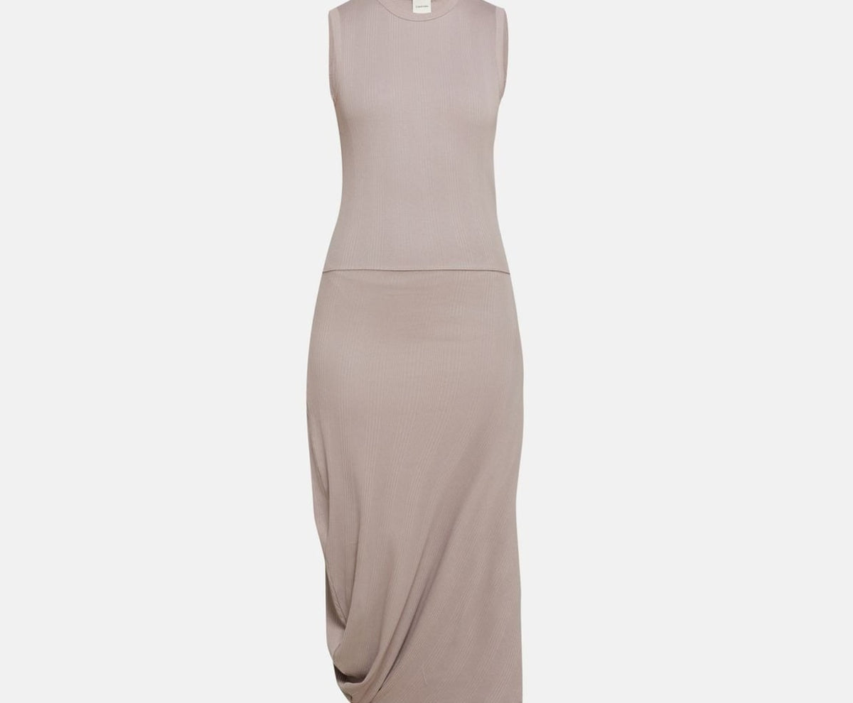 Calvin Klein Midi dress Greige – odzież