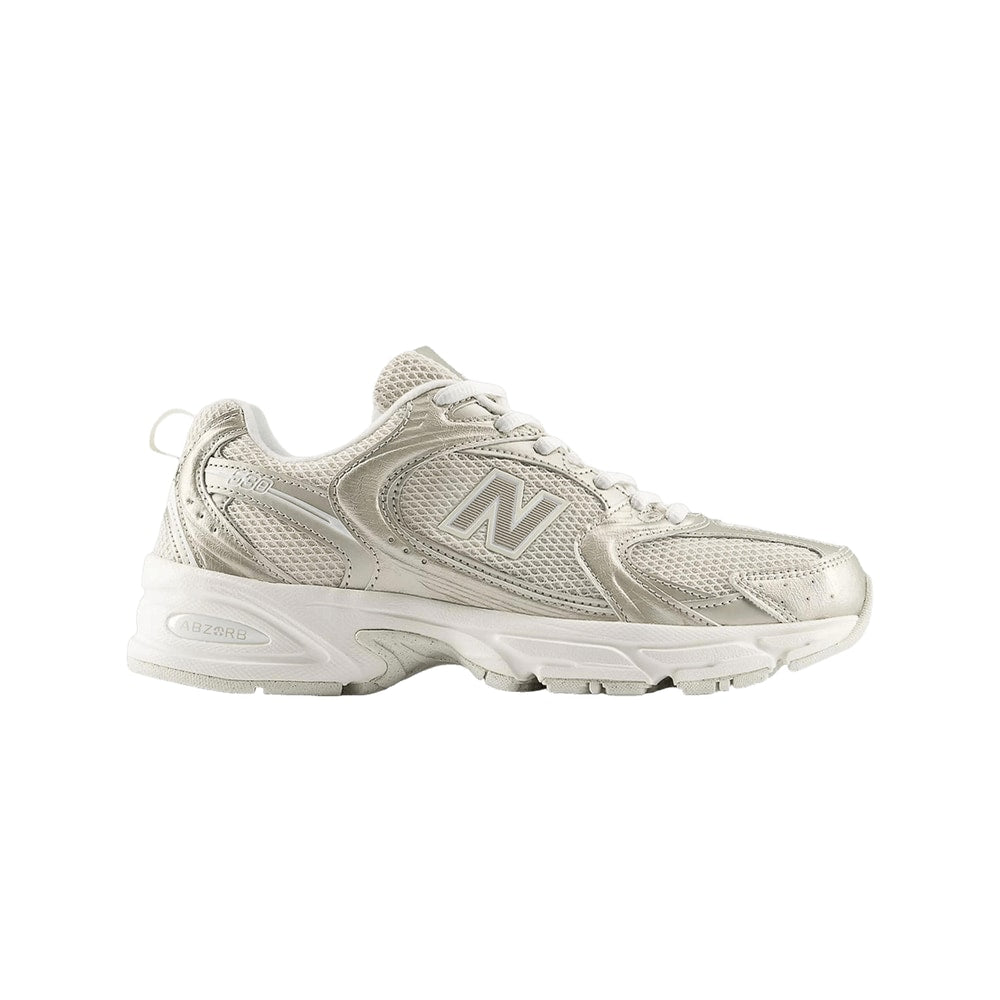 New Balance 530 Gold Metallic Linen – scarpe, argento