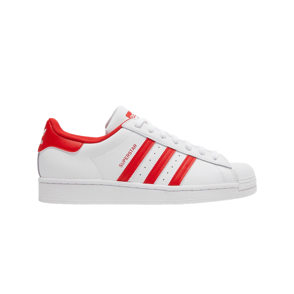 adidas Superstar White Vivid Red – pantofi, roșu