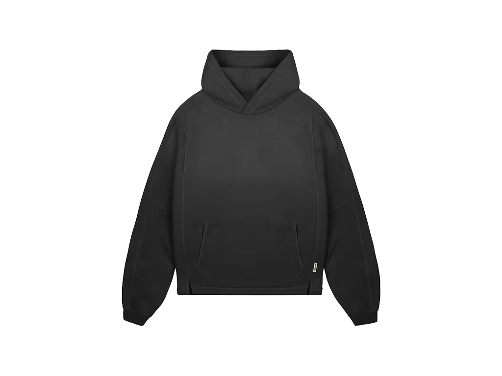 Represent Stepped Hem Hoodie Stained Black-Represent-pikastore.cz