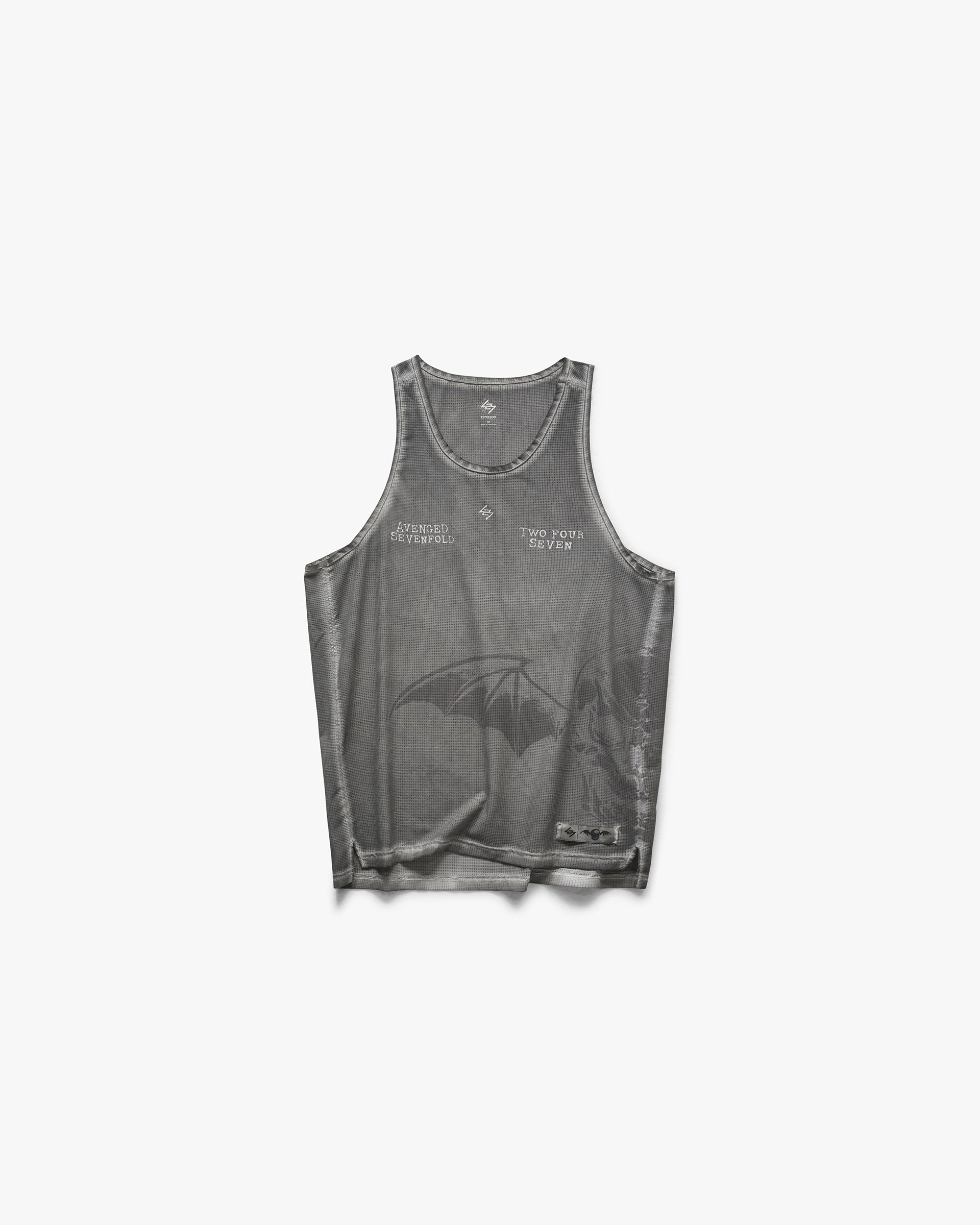 Represent 247 x Avenged Sevenfold Death Bat Singlet Washed Grey