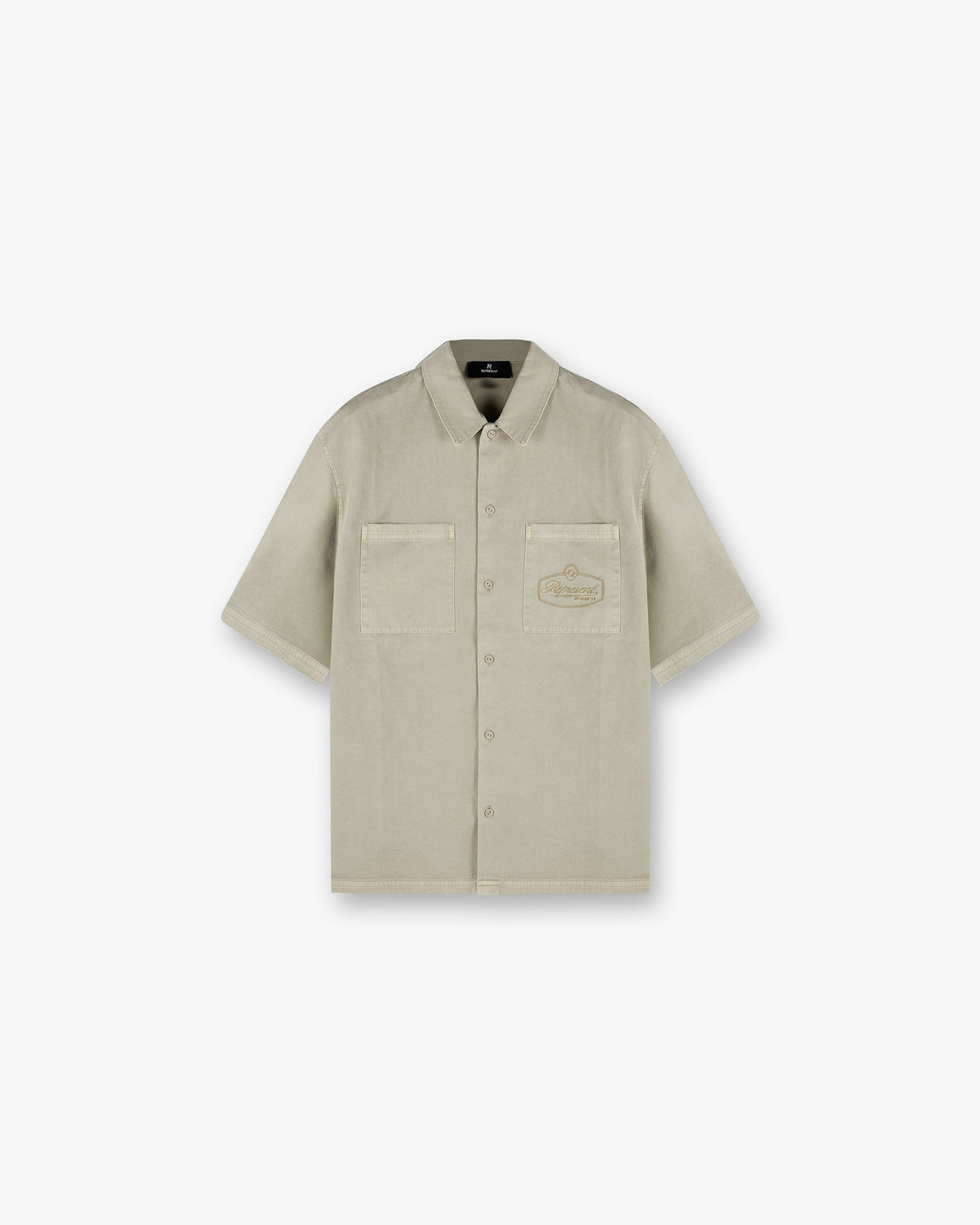 Represent Short Sleeve Cotton Overshirt Beige