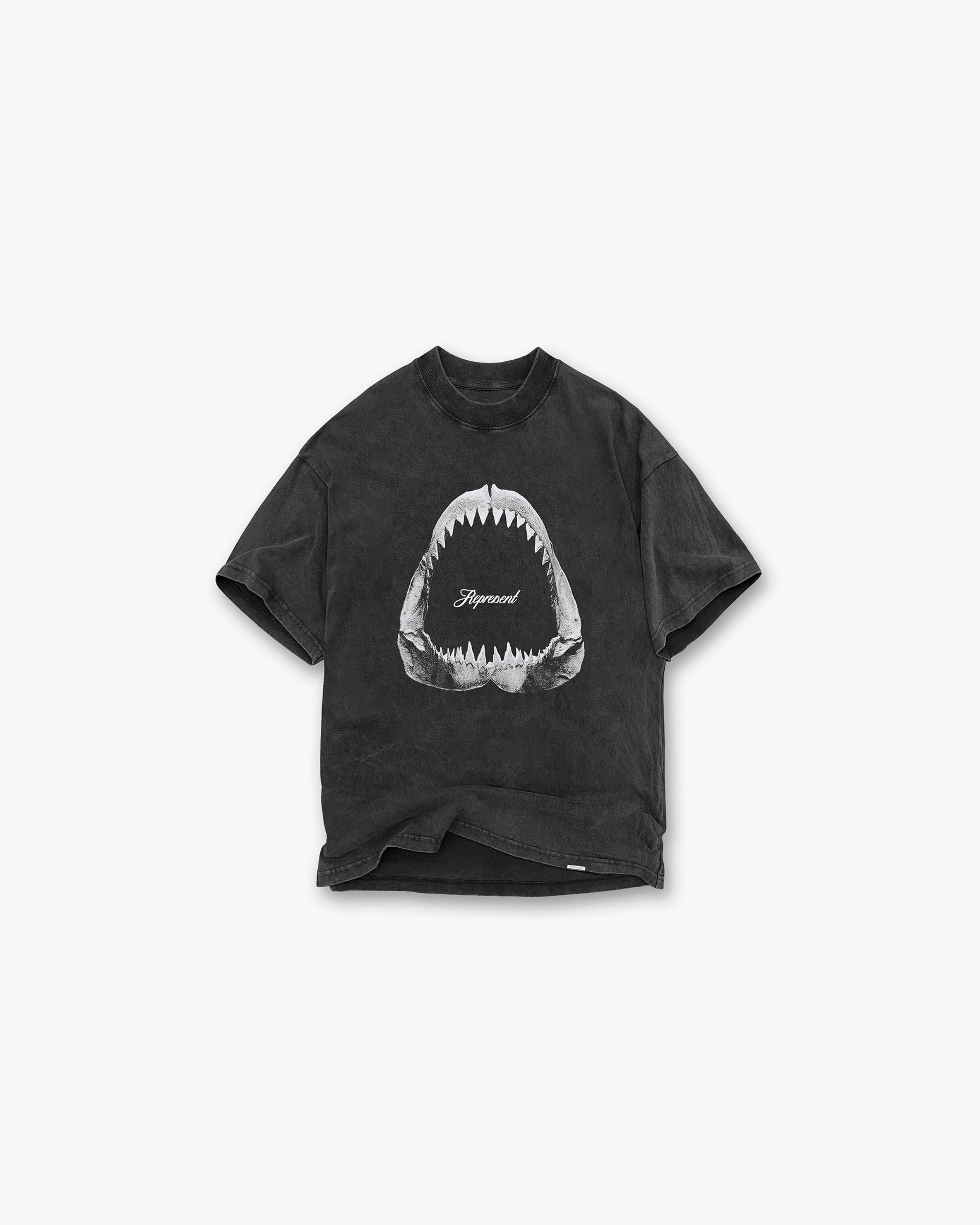 Represent Shark Jaws T-Shirt Vintage Grey