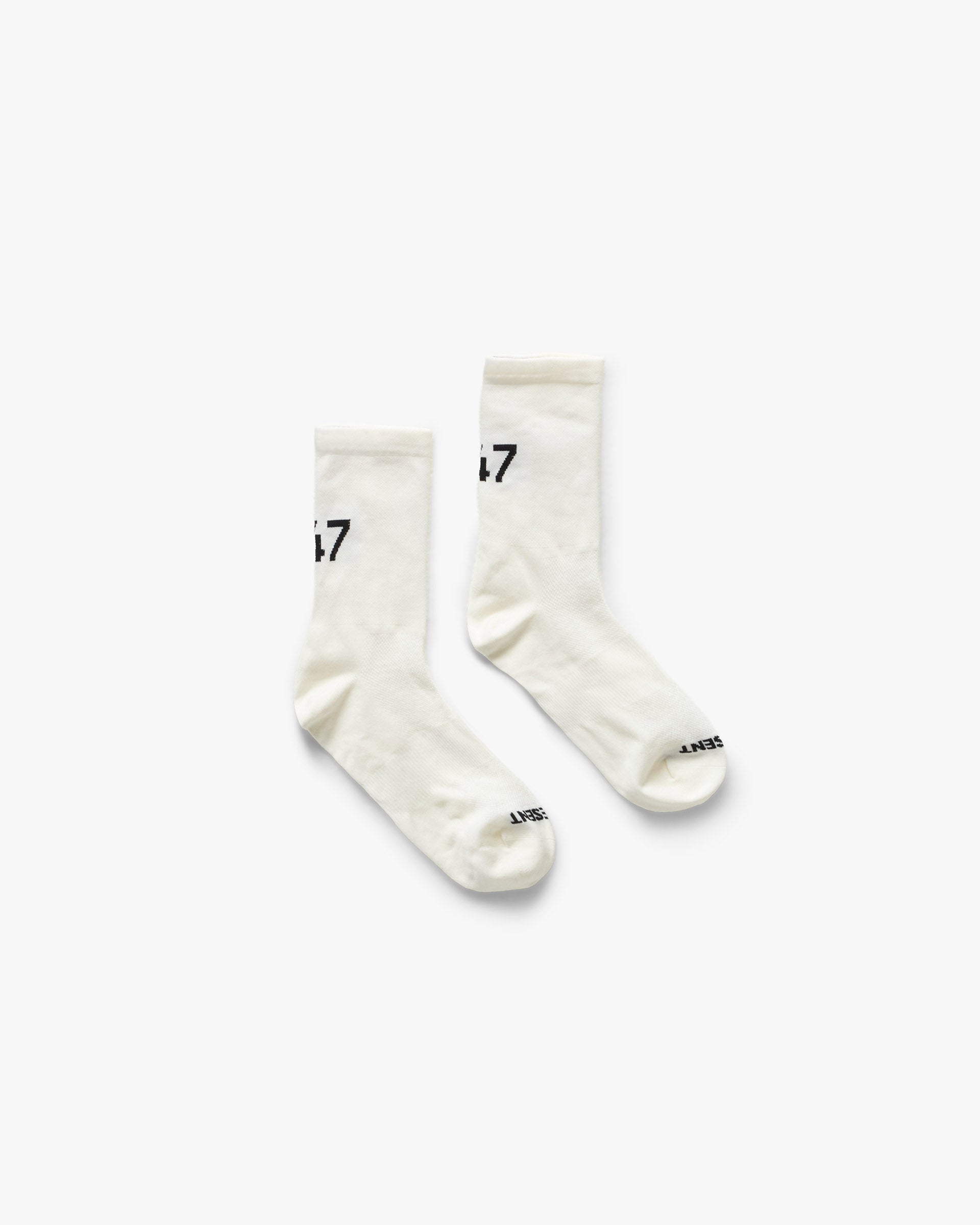 Represent 247 Numbers Socks Flat White