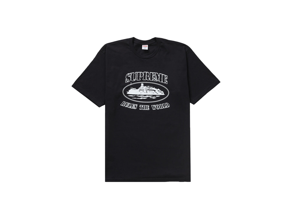 Supreme x Corteiz Rules The World Tee Black