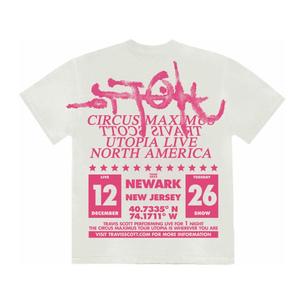 Travis Scott Utopia Is In Tulsa Tee White – tričko