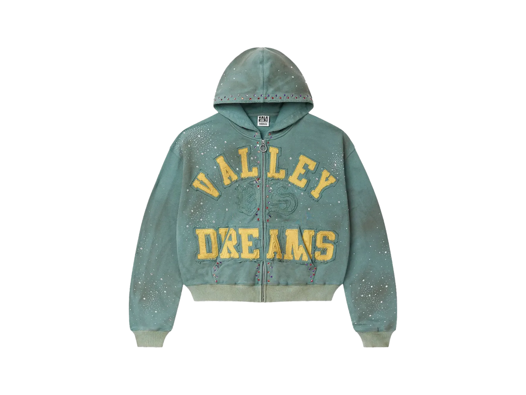 Vale Forever Bank Zip Up Hoodie Dark Mint – суичър